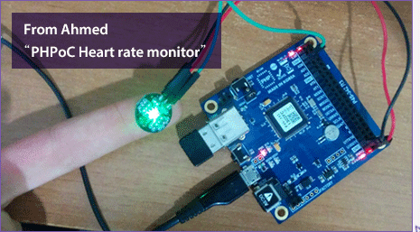 PHPoC Heart rate monitor