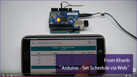 Arduino - Set Schedule via Web