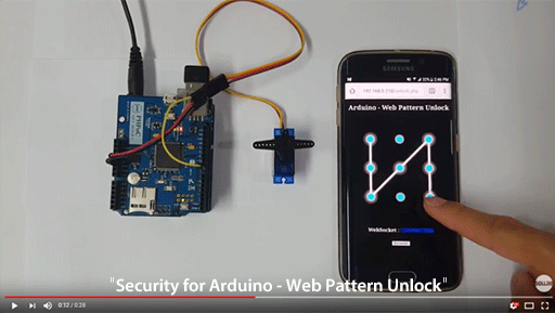 Security for Arduino - Web Pattern Unlock