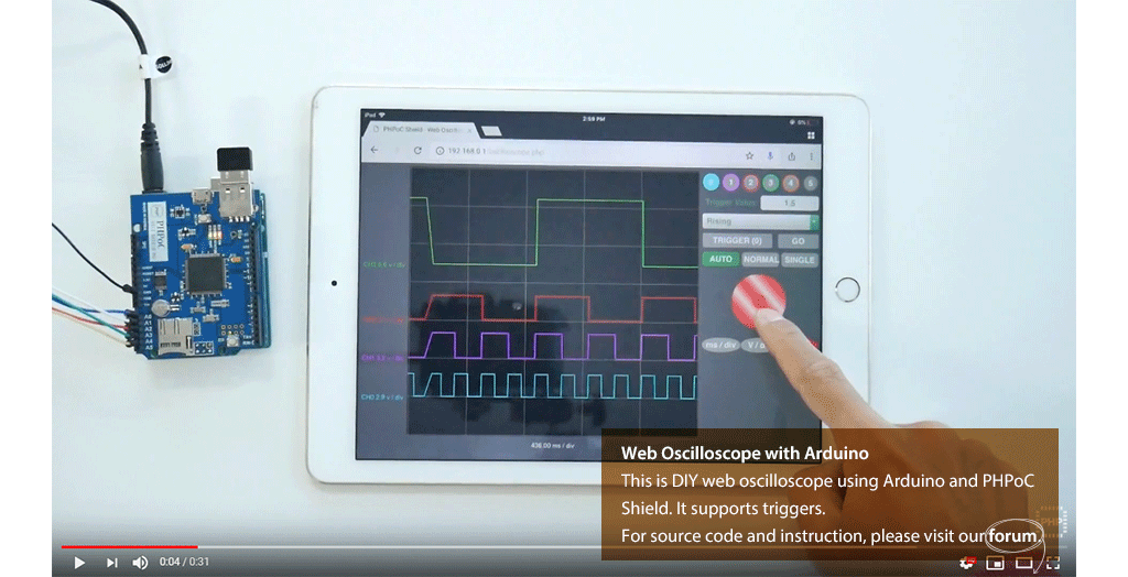 Web Oscilloscope with Arduino