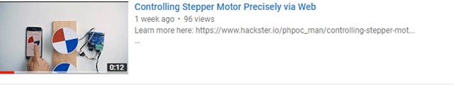 controlling stepper motor precisely via web